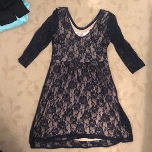 Navy Blue Lace Dress